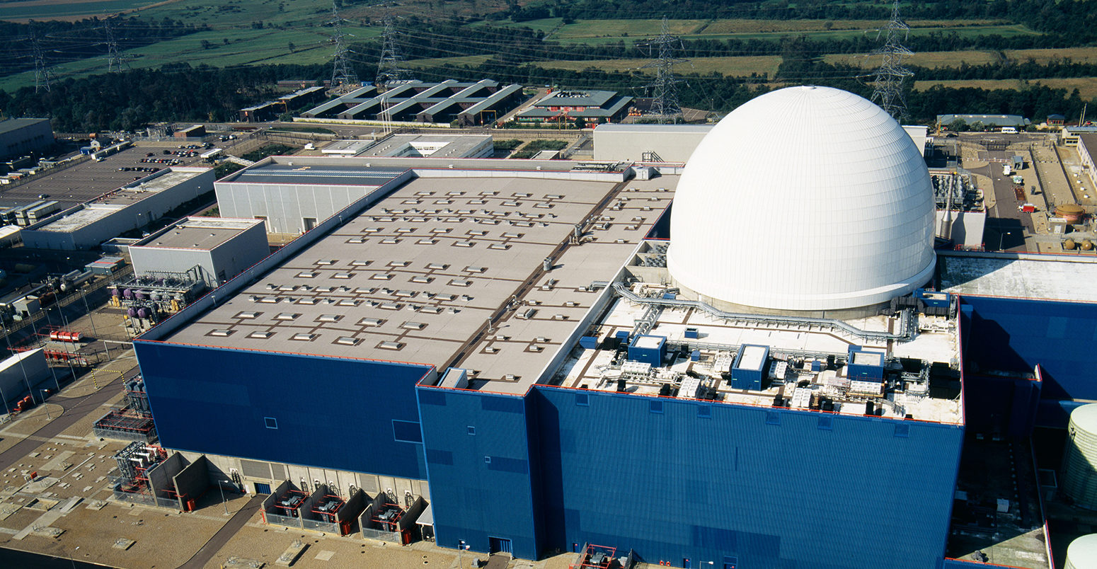 ADKPB6 Sizewell B Nuclear Reactor Power Station Suffolk UK aerial view