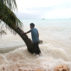 King tides flood property on Kiribati atoll. Credit: Jeremy Sutton-Hibbert / Alamy Stock Photo. BGP1PD