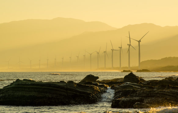 Burgos wind farm, Burgos, Ilocos Norte, Philippines. Credit: 500px / Alamy Stock Photo. M2KM0F