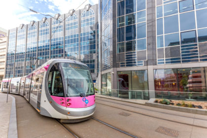 West Midlands Metro at Bull St in Birmingham, UK, 23 June 2018. Credit: Paul Weston / Alamy Stock Photo. P53842