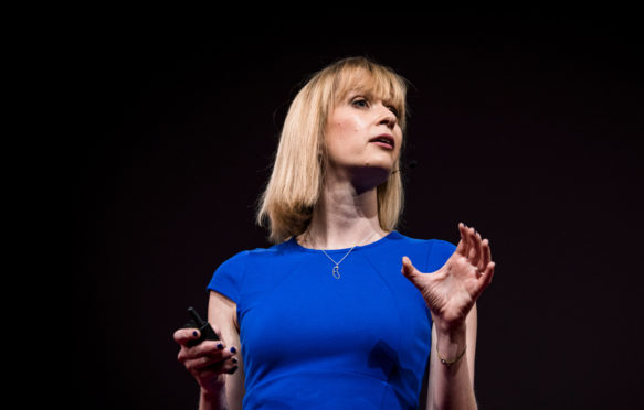 Kate Marvel speaking at TED2017 - The Future You, Vancouver, BC, Canada. Credit: Bret Hartman / TED / CC BY-NC 2.0