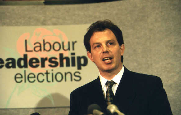 Tony Blair speaking at Labour leadership elections in 1994, Credit: Trinity Mirror / Mirrorpix / Alamy Stock Photo. B449HY