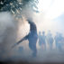 Mosquito fogging to prevent against Dengue fever in Jakarta, Indonesia, 30 March 2015. Credit: Reynold Sumayku / Alamy Stock Photo. EJNEYB