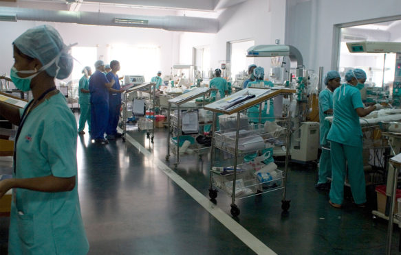 Narayana Hrudayalaya hospital in Bangalore, India. Credit: Stuart Forster / Alamy Stock Photo.