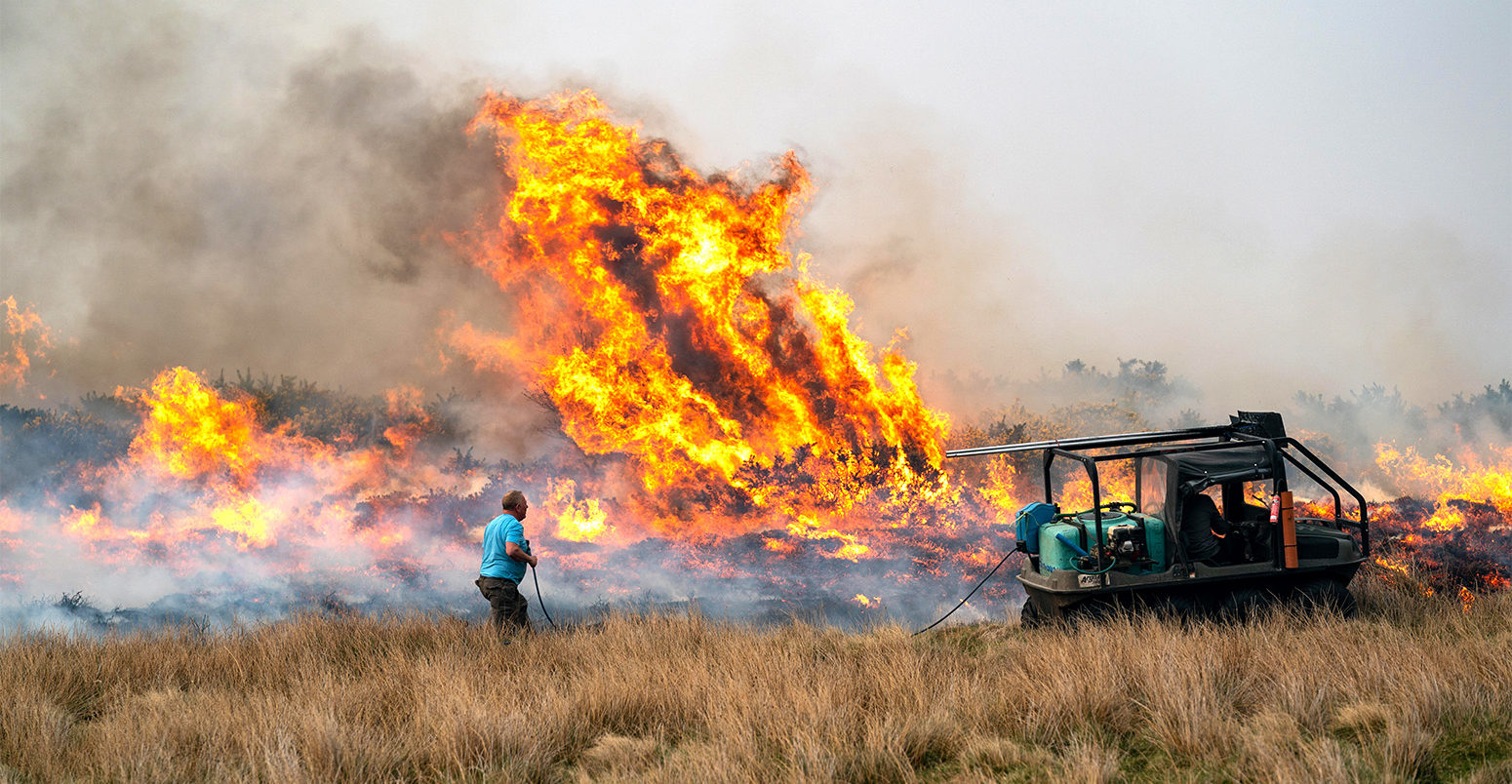 Wildfire in Moray, Scotland, 23 April 2019. Credit: JASPERIMAGE / Alamy Stock Photo.