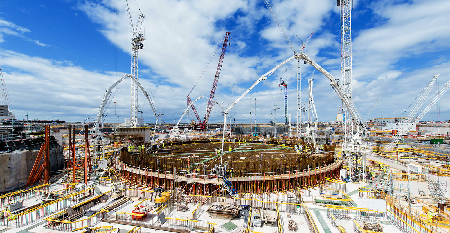 Construction of Hinkley Point C’s first reactor commences, June 2019. Credit: EDF.
