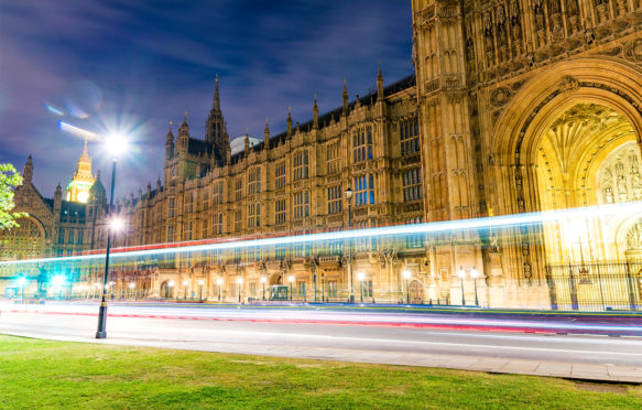Houses of Parliament at night. Credit: Stockinasia / Alamy Stock Photo.
