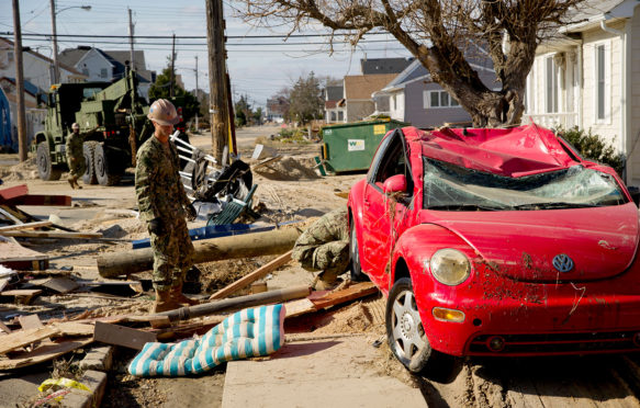 Hurricane Sandy relief efforts in New Jersey, US, 5 November 2012. Credit: MC Images / Alamy Stock Photo. CYPCN7