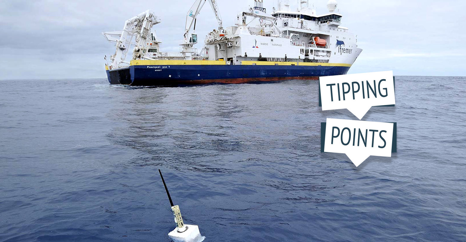 An argo float measures ocean temperatures. Credit: Argo program, Germany/Ifremer.