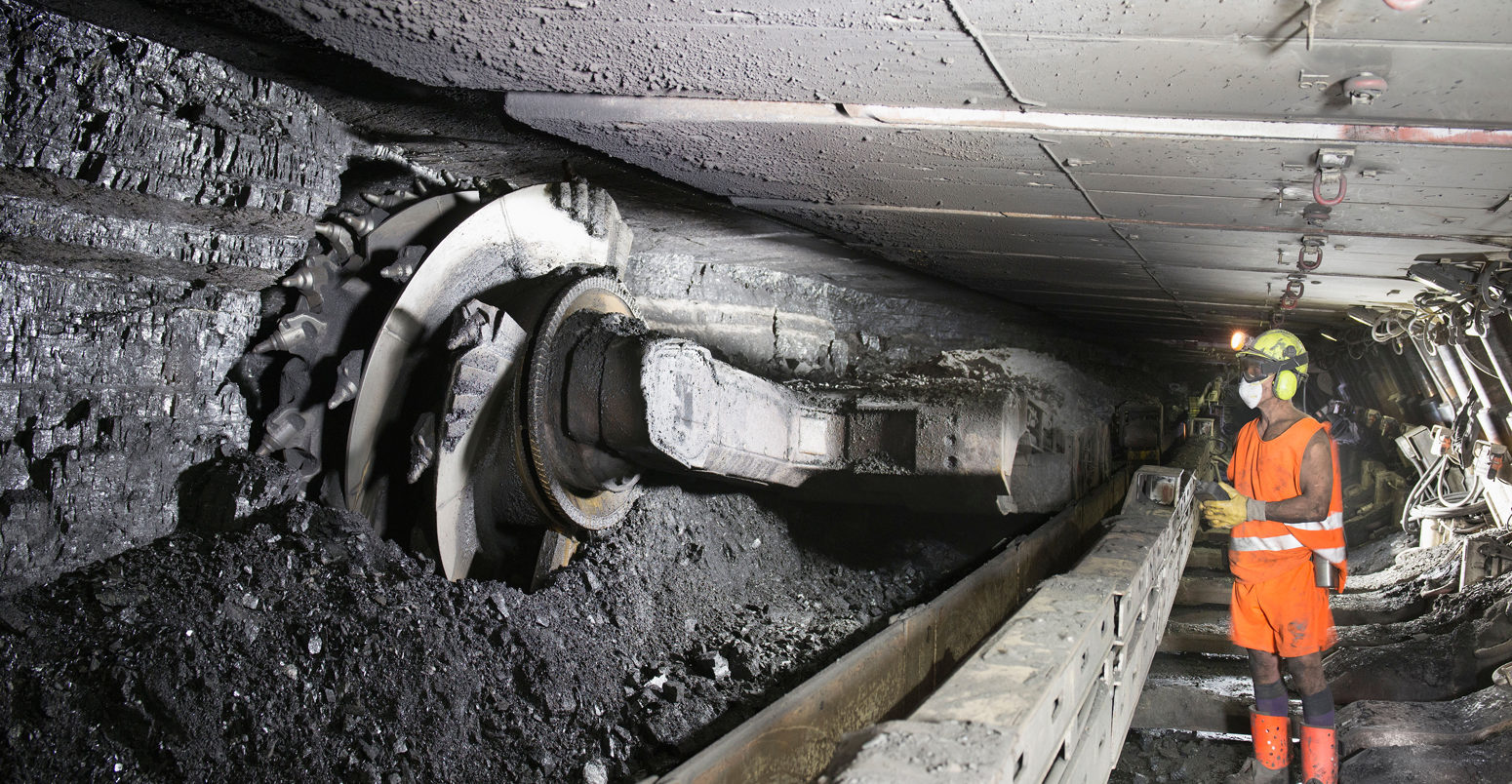 Coal miner working in a mine in Knottingley, West Yorkshire. June 2012. Credit: Image Source / Alamy Stock Photo