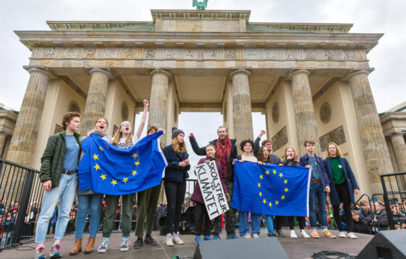 FridaysForFuture demonstration in Berlin, Germany. 29 March 2019. Credit: Agencja Fotograficzna Caro / Alamy Stock Photo. TA5RH5