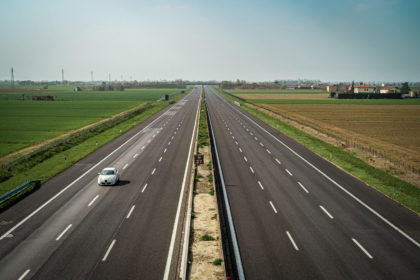 3pm on the A14 highway in Bolgna, Italy. 28 March 2020. Credit: Giorgio Morara / Alamy Stock Photo