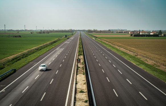 3pm on the A14 highway in Bolgna, Italy. 28 March 2020. Credit: Giorgio Morara / Alamy Stock Photo