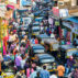 Roadblock in busy market area of Mumbai, India. Credit: Frank Bienewald / Alamy Stock Photo