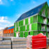 New construction site with roof solar panels. Rüdesheim, Germany. 22 June 2019. Credit: KH-Pictures / Alamy Stock Photo