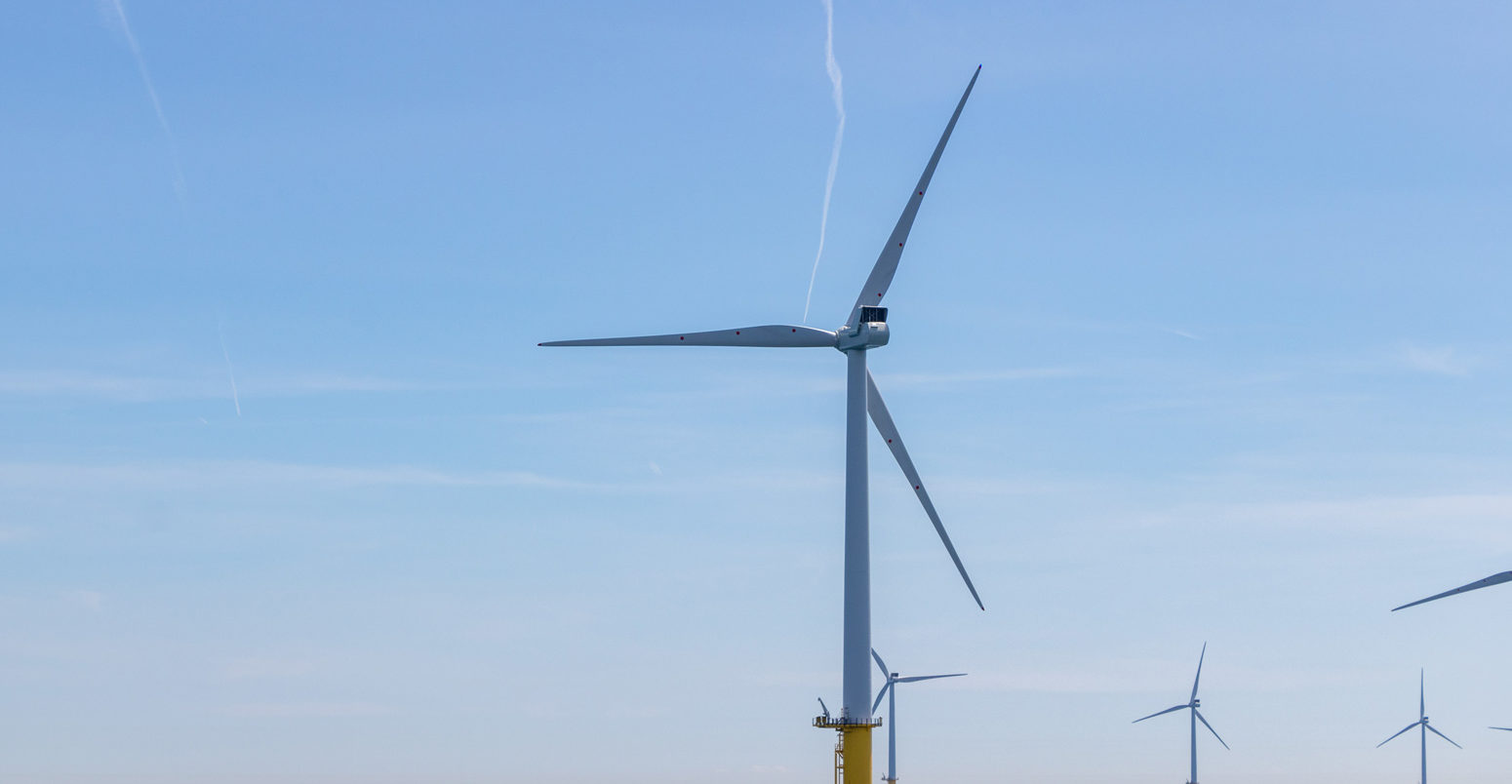 Offshore wind farm in the North Sea.