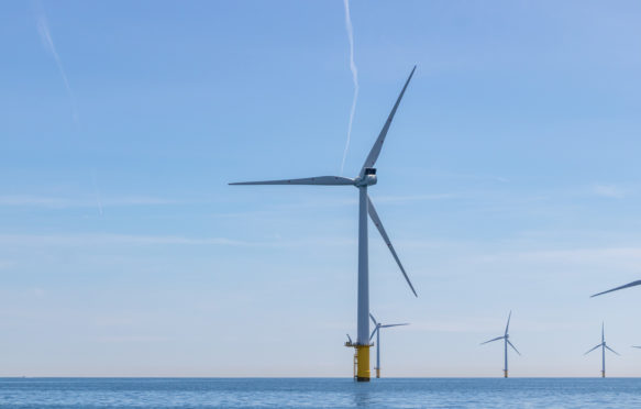 Offshore wind farm in the North Sea.
