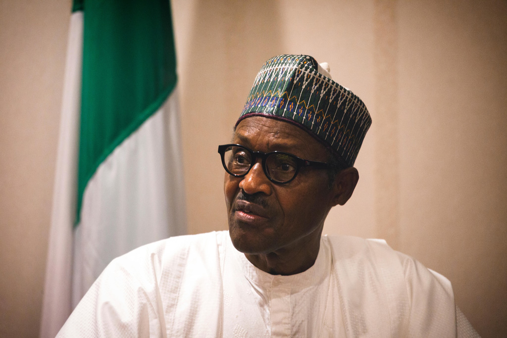 De Nigeriaanse president Muhammadu Buhari Abuja Nigeria