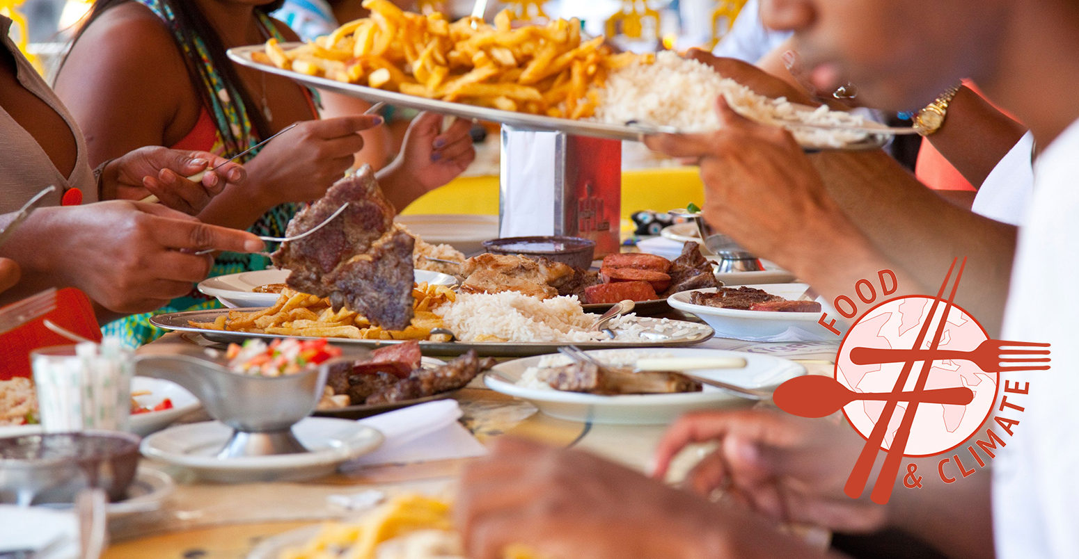 Typical lunch in Brazil - fries, rice, pasta, beef and salad Stock Photo -  Alamy