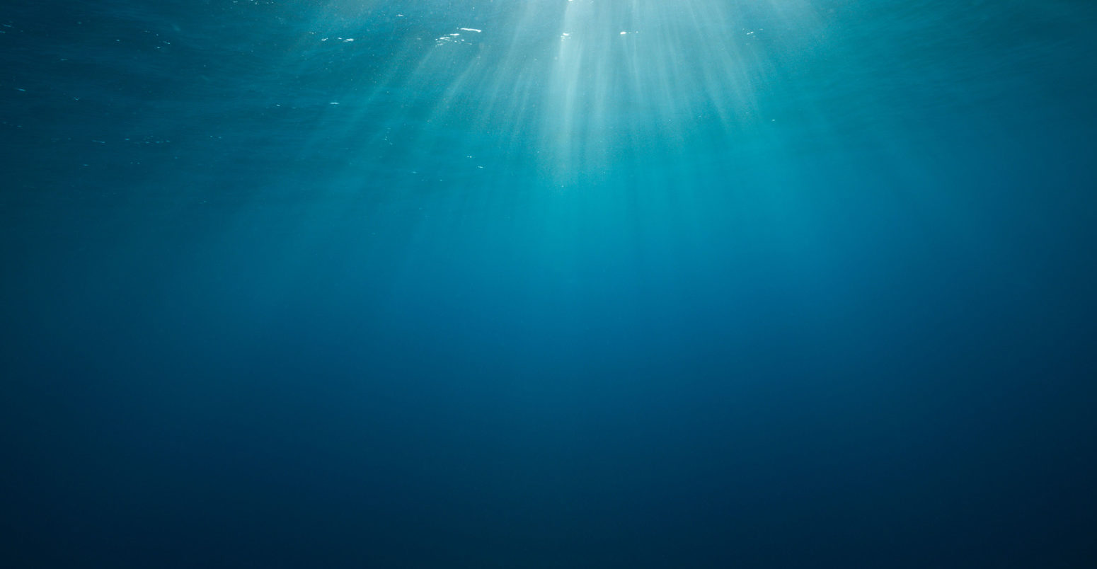 Sunbeam in the ocean. Socorro, Mexico.