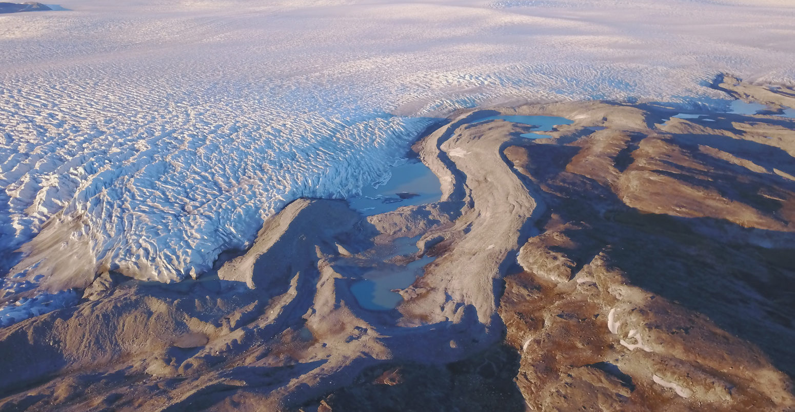 The edge of the Greenland ice sheet.