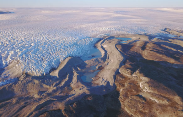 The edge of the Greenland ice sheet.