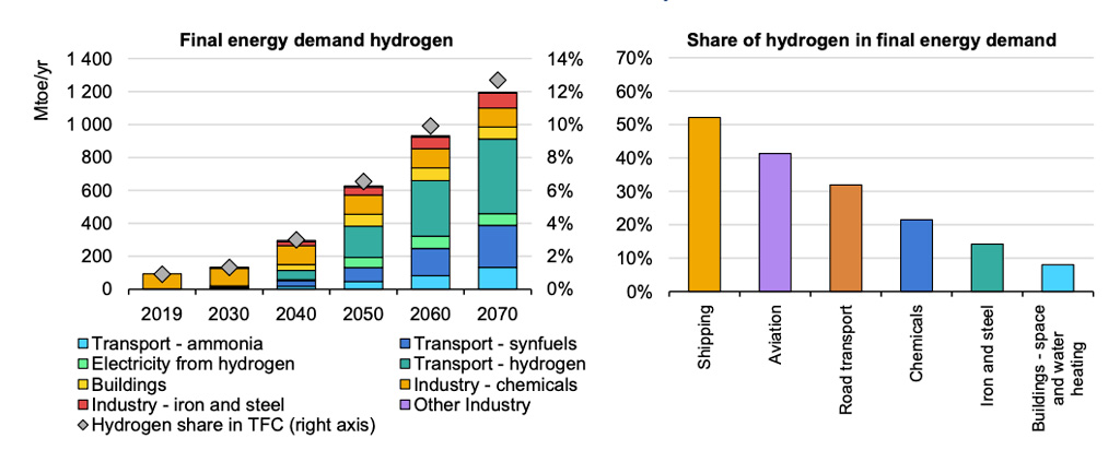 Final energy demand hydrogen