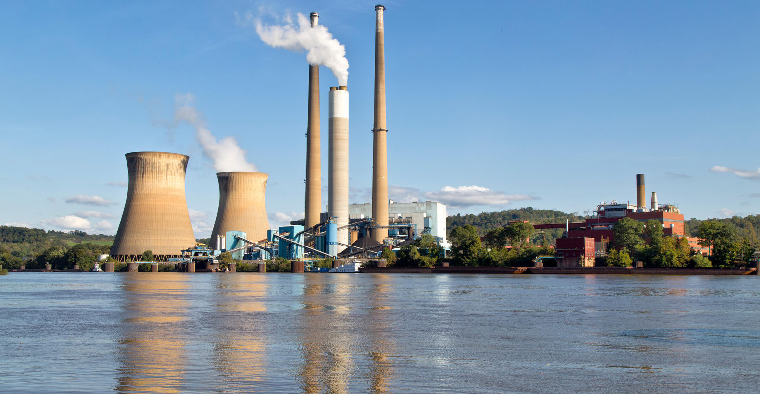 Pleasants Power Station located on the Ohio River