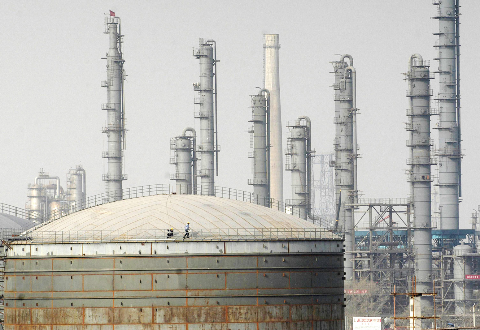 An ethylene plant of Sinopec under construction in Tianjin, China