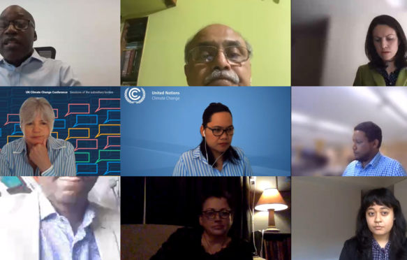 Delegates meet online for the first day of negotiations.