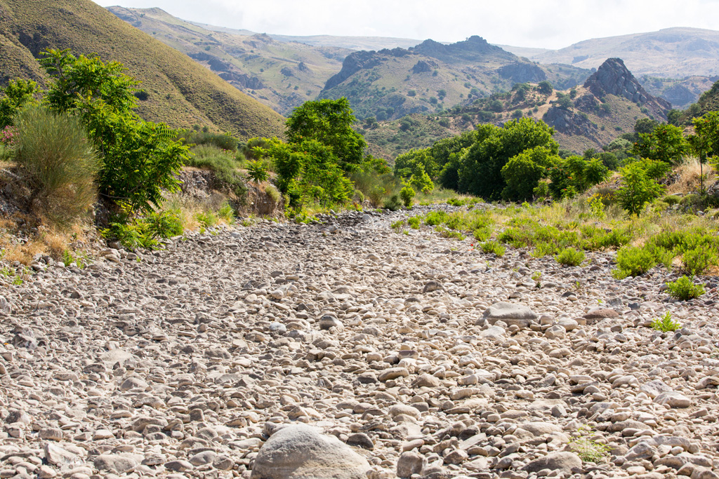 A dried up river bed in Lesvos, Greece