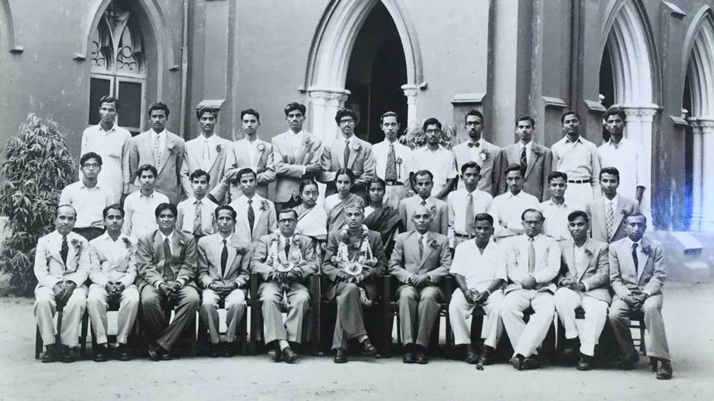 BSc Physics students in Mysore, India, 1958