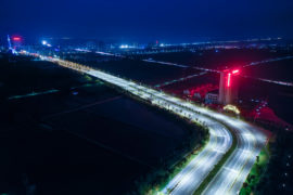 Power rationing after nightfall in Huaian in Jiangsu province, on 4 October