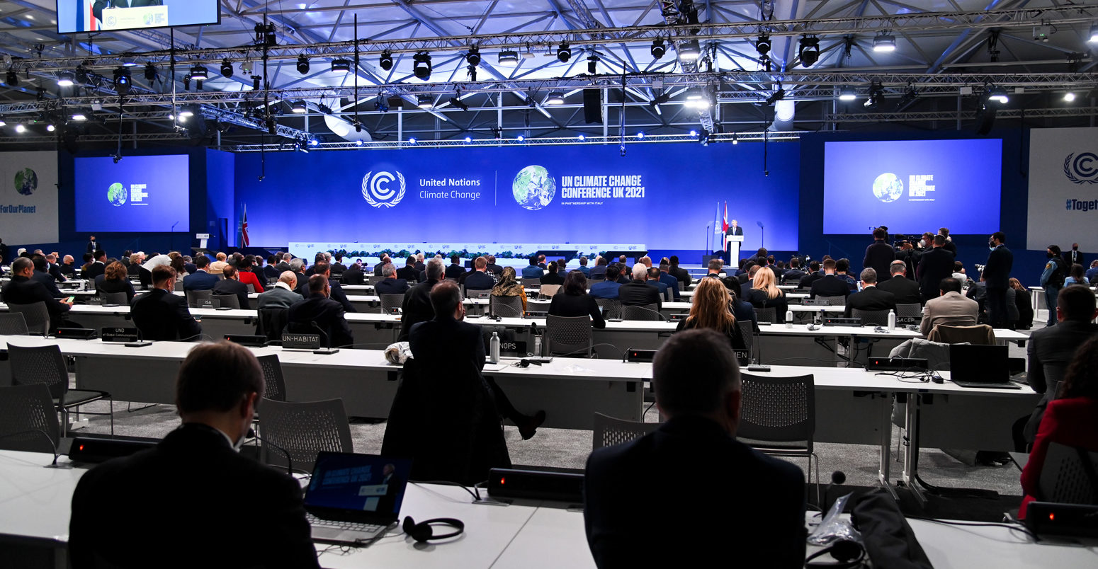 UK Prime Minister Boris Johnson speaks at the Opening Ceremony for Cop26 at the SEC, Glasgow