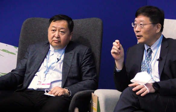 Prof Wang Yi and Prof Wang Zhongying