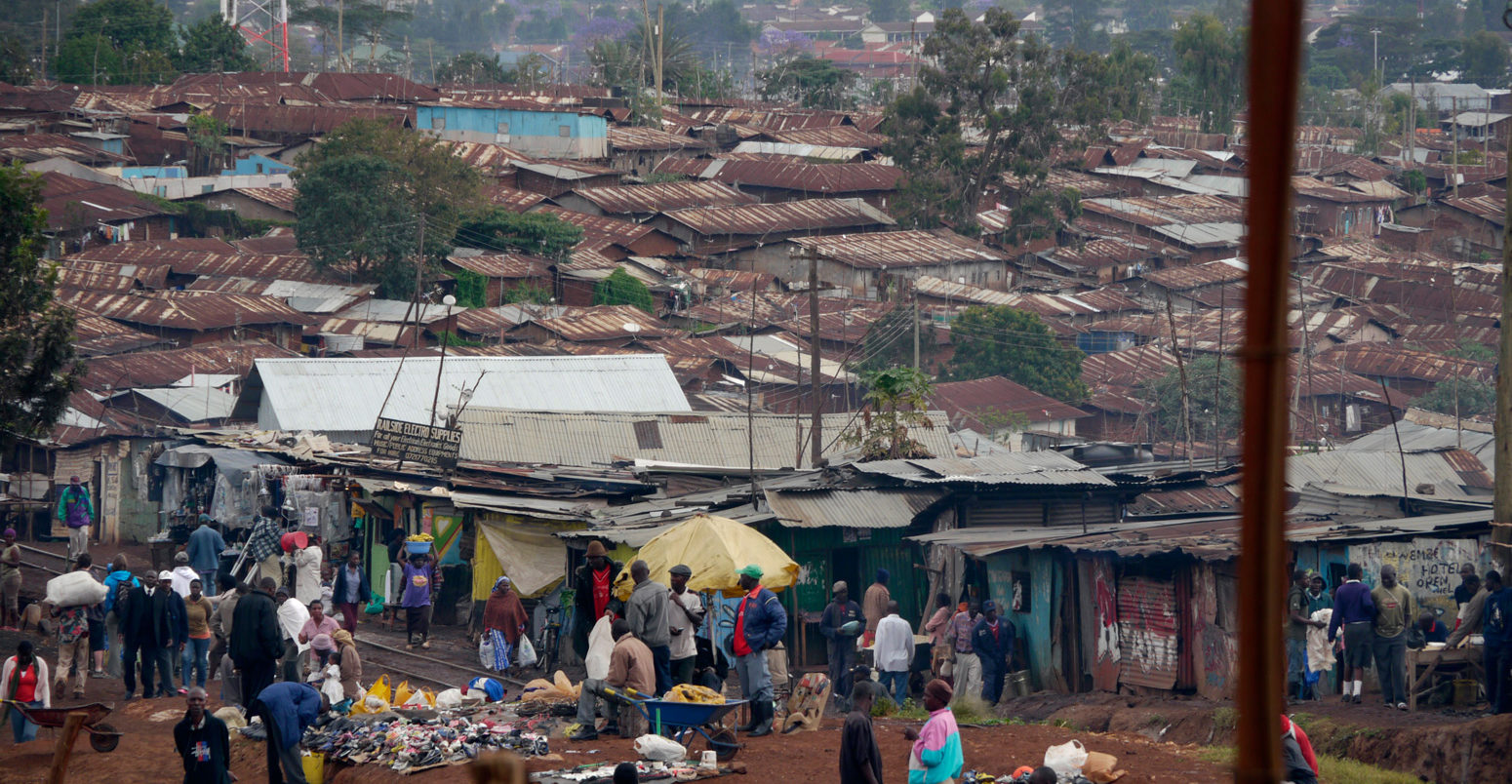 Kibera slum in Nairobi, Kenya