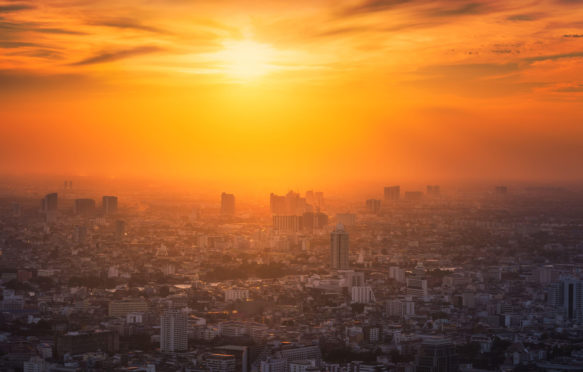 Bangkok at sunset.