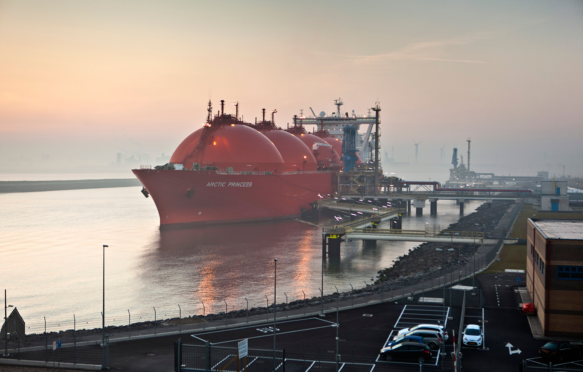 Norwegian tanker transporting Natural Liquid Gas Rotterdam