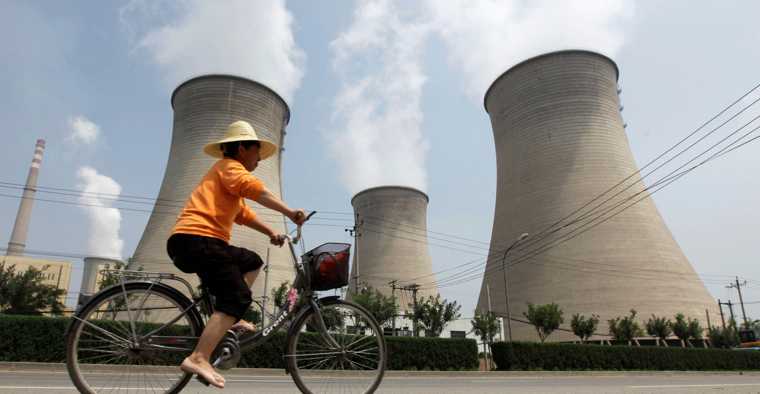 Water-cooling-towers-of-a-coal-fired-power-plant-in-Beijing