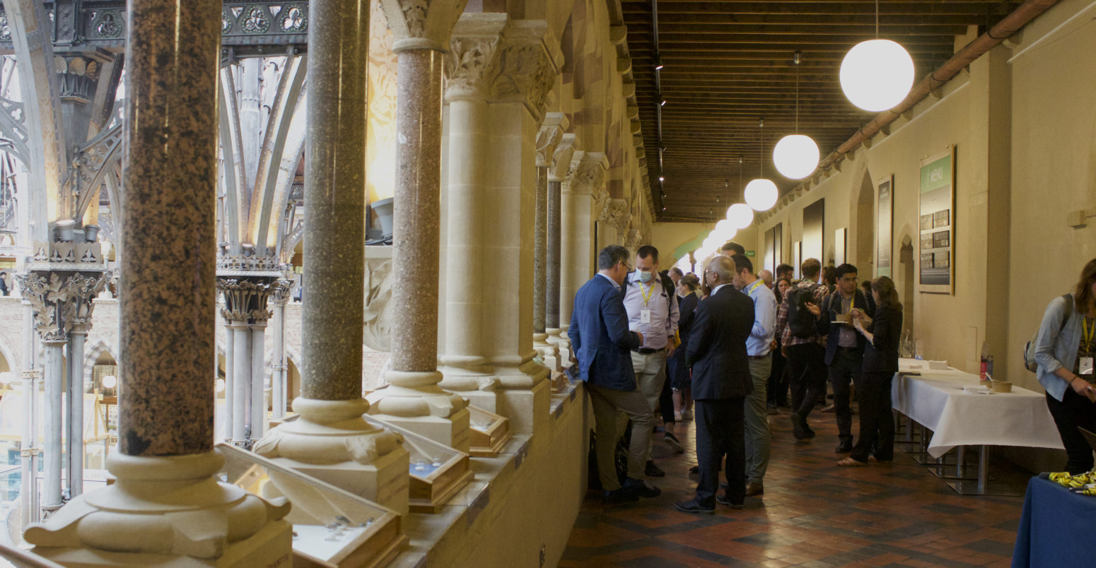 Attendees chat during Nature Based Solutions Conference in Oxford