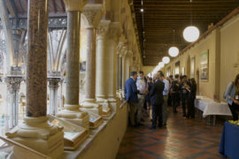 Attendees chat during Nature Based Solutions Conference in Oxford