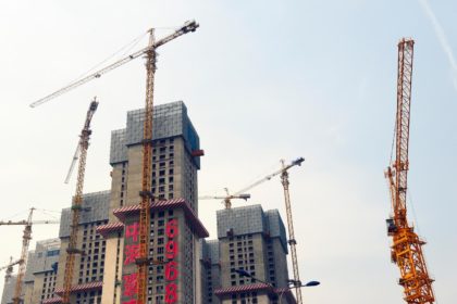 New and under construction apartment blocks in Taiyuan, Shanxi, China. Credit: David Lyons / Alamy Stock Photo.