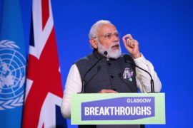 Narendra Modi at COP26. Credit: Colin Fisher / Alamy Stock Photo.