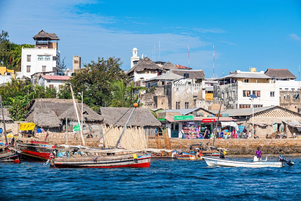 Traditional Swahili architecture in Lamu Town, Kenya, 19 January 2022.