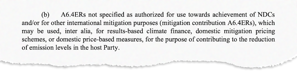 COP27 text on emissions reductions offsets in Article 6