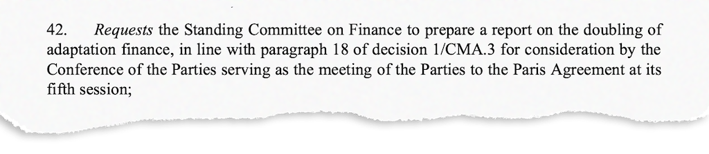 Final COP27 text on doubling adaptation finance