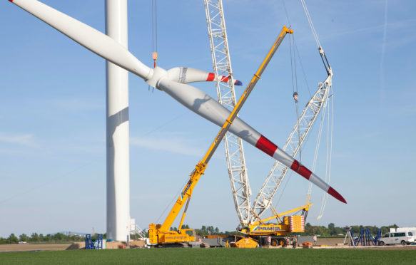 Construction of a wind turbine in Austria