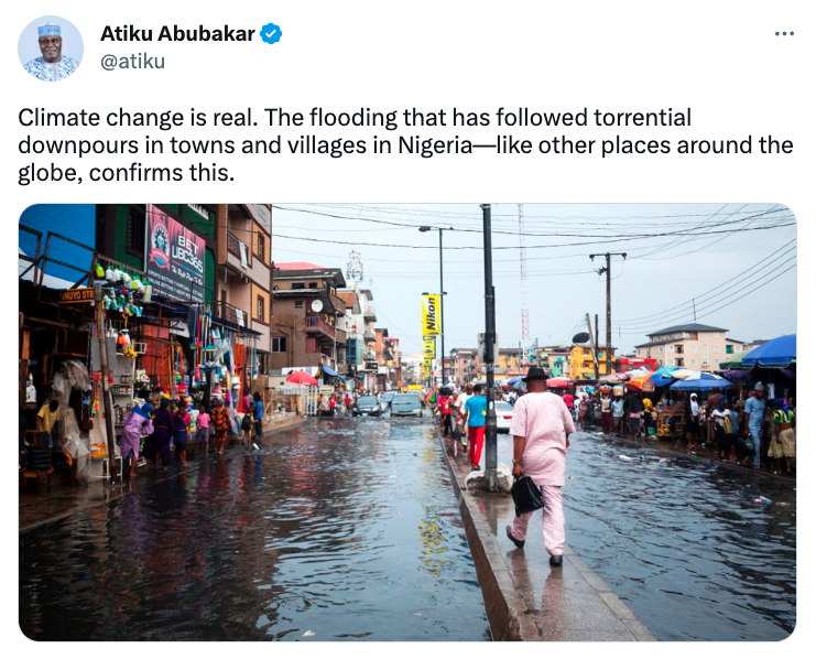 @atiku tweet ekran görüntüsü sel görüntüsü