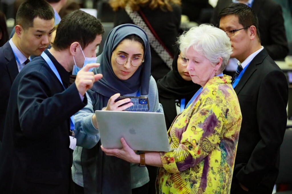 Between sessions at an IPCC meeting on March 18, 2023.