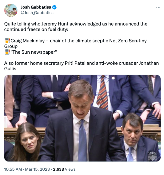 Jeremy Hunt tweet screenshot